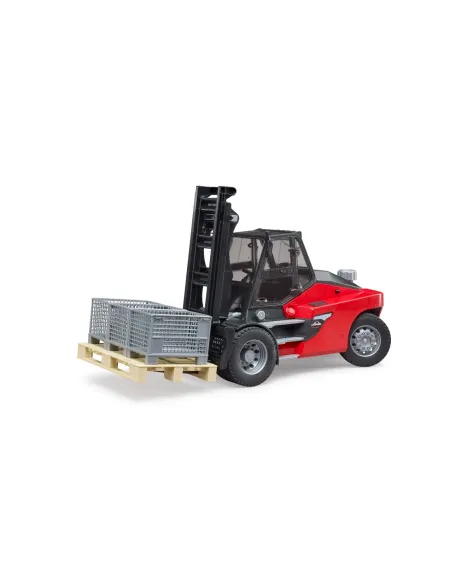 Carrello elevatore Linde HT160 Bruder 02513 con pallet e gabbie