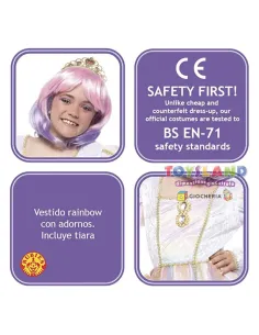COSTUME PRINCIPESSA ARCOBALENO M (S8030-M) 2