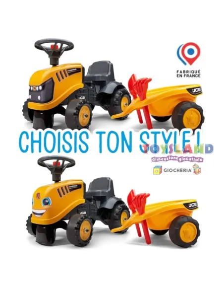 TRATTORE JCB BABY+RIMORCHIO (215C)