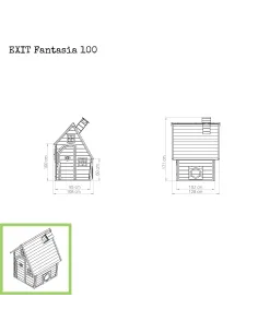 EXIT Casetta in legno "Fantasia 100"  - Verde Ingombro... 2