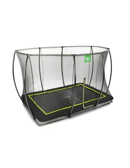 EXIT "Silhouette" trampolino da terra 214x305cm con rete di sicurezza - nero