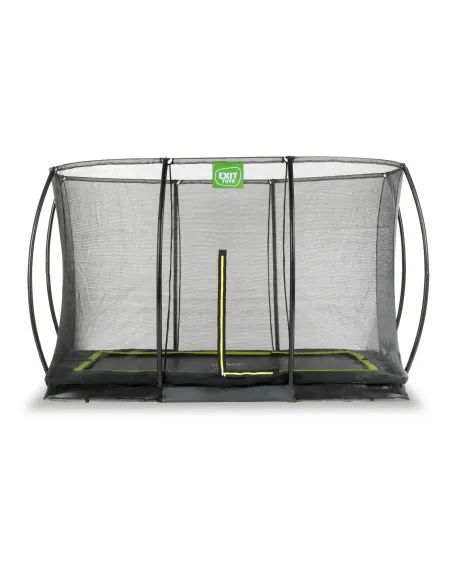 EXIT "Silhouette" trampolino da terra 244x366cm con rete di sicurezza - nero