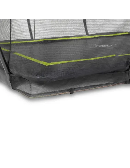 EXIT "Silhouette" trampolino da terra 244x366cm con rete di sicurezza - nero