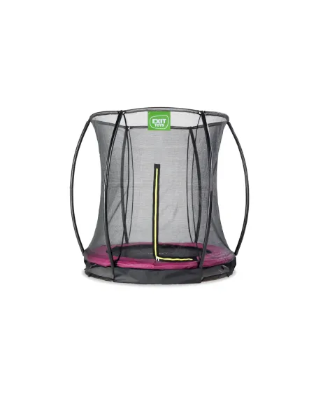 EXIT "Silhouette" trampolino da terra ø183cm con rete di sicurezza - rosa