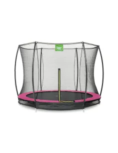 EXIT Trampolino "Silhouette" DA TERRA ø244cm con rete di...
