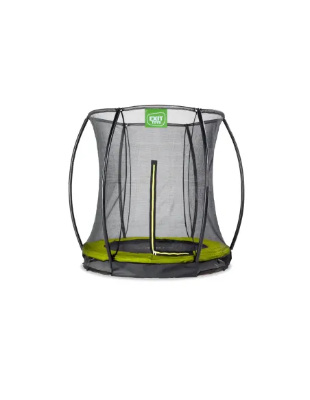 EXIT "Silhouette" trampolino da terra ø183cm con rete di sicurezza - verde