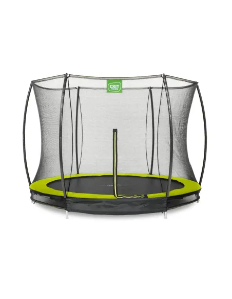 EXIT "Silhouette" trampolino da terra ø305cm con rete di sicurezza - verde