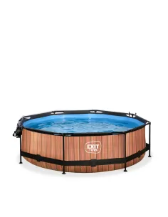 EXIT Wood pool ø300x76cm with dome and filter pump -... 2
