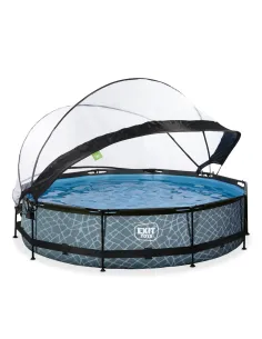 EXIT Piscina "Stone" ø360x76cmc con filtro a pompa e... 2