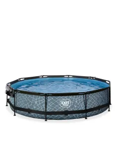 EXIT Stone pool ø360x76cm with dome and filter pump -... 2