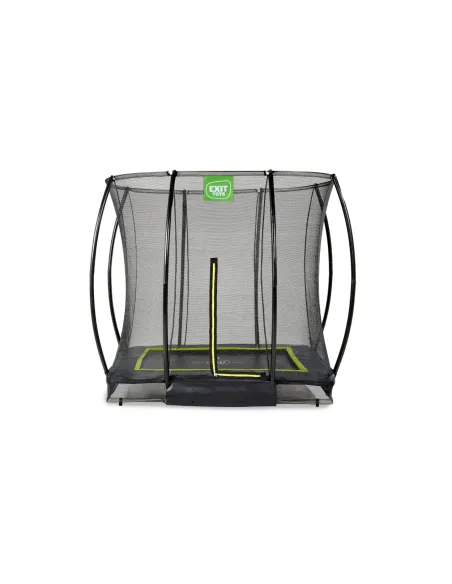 EXIT "Silhouette" trampolino da terra 153x214cm con rete di sicurezza - nero