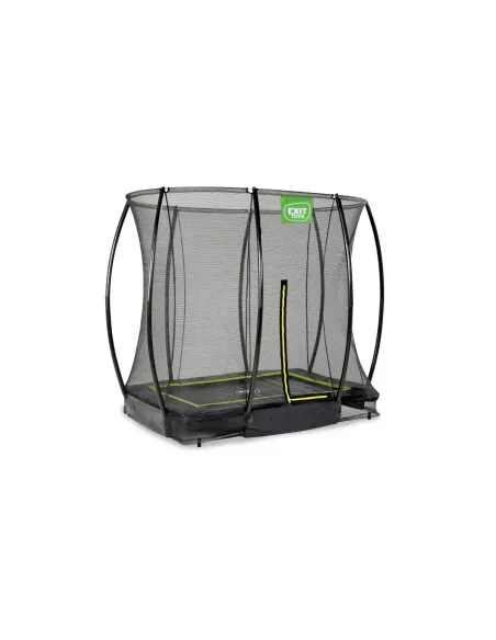 EXIT "Silhouette" trampolino da terra 153x214cm con rete di sicurezza - nero