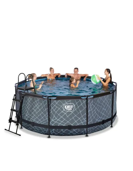 EXIT 30.27.12.00 piscina fuori terra Piscina con bordi Piscina rotonda 10126 L Grigio