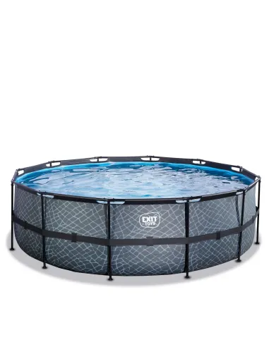 EXIT Piscina "Stone"  ø450x122cm con filtro a...