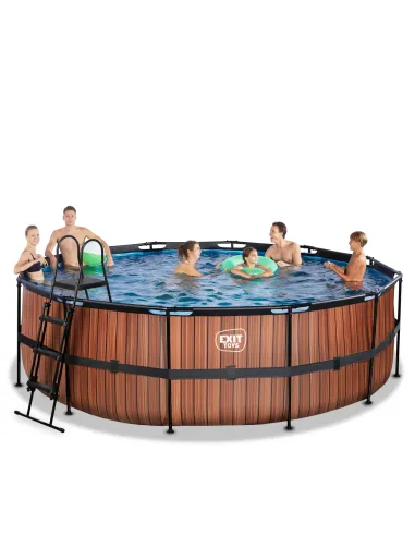 EXIT Piscina" Wood"  ø450x122cm con pompa a...