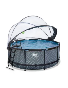 EXIT Piscina "Stone" ø360x122cm con filtro a sabbia e... 2