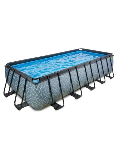 EXIT Piscina "Stone" 540x250x122cm con filtro a...