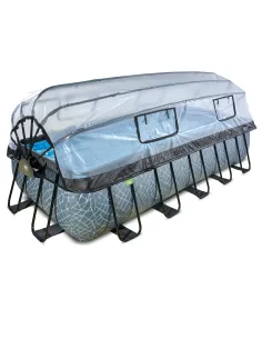 EXIT Piscina "Stone"  540x250x122cm con pompa con filtro...