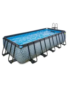 EXIT Piscina "Stone" 540x250x122cm con pompa a filtro -...