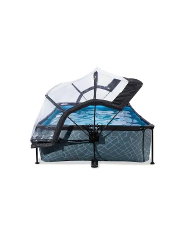 EXIT Pscina "Stone" 300x200x65cm con pompa a...