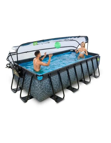 EXIT 30.57.42.00 piscina fuori terra Piscina con bordi Piscina rettangolare 7020 L Grigio