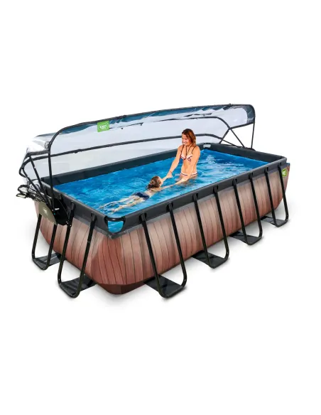 EXIT 30.57.42.10 piscina fuori terra Piscina con bordi Piscina rettangolare 7020 L Marrone