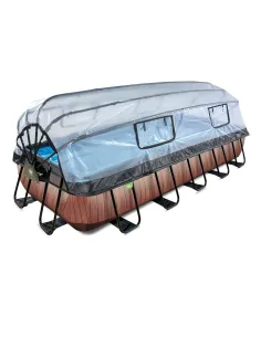 EXIT Piscina "Wood"  540x250x100 cm con filtro a sabbia,...