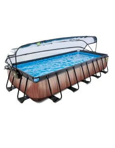 EXIT Piscina "Wood"  540x250x100 cm con filtro a sabbia,... 2