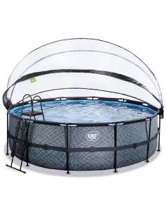 EXIT Piscina "Stone" ø450x122cm con filtro a sabbia,... 2