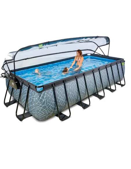 EXIT 30.67.53.00 piscina fuori terra Piscina con bordi Piscina rettangolare 13465 L Grigio