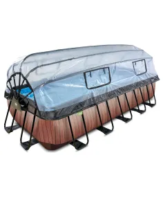 EXIT Piscina "Wood" 540x250x122cm con filtro a sabbia,...