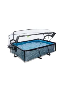 EXIT Piscina "Stone" 220x150x65cm con Pompa a Filtro e... 2