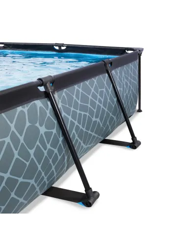 EXIT Stone pool 220x150x65cm with dome and...