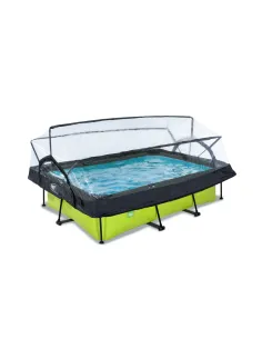 EXIT Piscina "Lime" 220x150x65cm con Pompa a Filtro e...