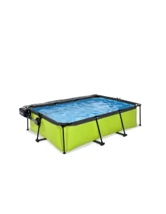 EXIT Lime pool 220x150x65cm with dome and filter pump -... 2