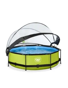 EXIT Piscina "Lime" ø300x76cm con pompa a filtro e cupola... 2