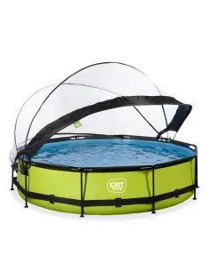 EXIT Piscina "Lime" ø360x76cm con pompa a filtro e cupola... 2
