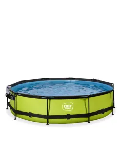 EXIT Lime pool ø360x76cm with dome and filter pump -... 2