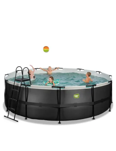EXIT Piscina  "Black Leather"  ø450x122cm con...