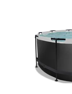 EXIT Black Leather pool ø360x122cm with sand filter pump... 2
