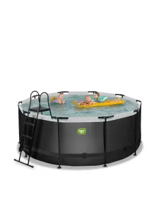 EXIT Black Leather pool ø360x122cm with sand filter pump... 2
