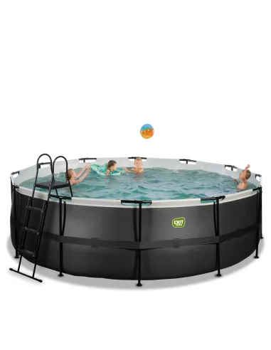 EXIT Piscina "Black Leather" ø450x122cm con...