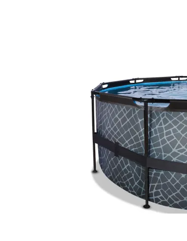EXIT Piscina "Stone" ø427x122cm con pompa...