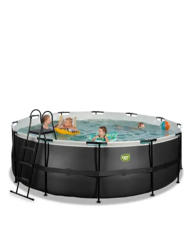 EXIT Piscina "Black Leather" ø427x122cm con...