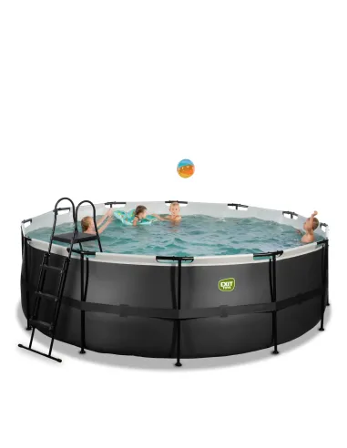 EXIT Piscina "Black Leather" ø427x122cm con...
