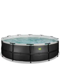 EXIT Piscina "Black Leather" ø488x122cm con filtro a... 2