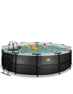 EXIT Black Leather pool ø488x122cm with sand filter pump... 2