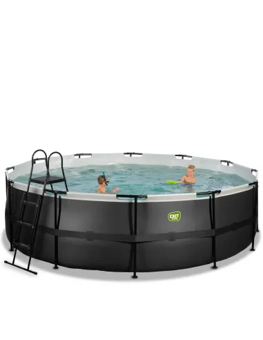 EXIT Piscina "Black Leather" ø488x122cm con...