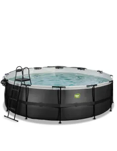 EXIT Black Leather pool ø450x122cm with dome and sand... 2
