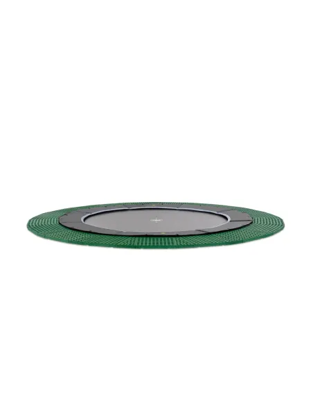 EXIT Dynamic ground level trampoline ø366cm with Freezone safety tiles - black Esterno Rotondo Molla elicoidale Trampolino inte